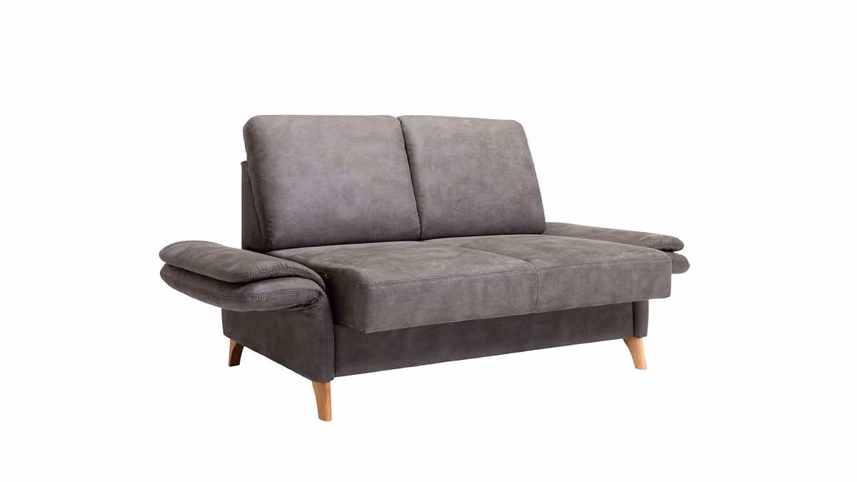 Sofa Vayra - 2,5-Sitzer, inkl. Sitzvorzug motorisch und Armlehnen klappbar, Stoff, Anthrazit