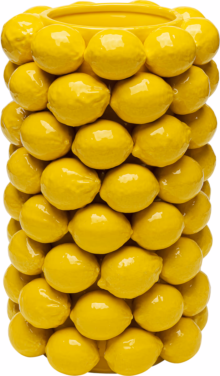 Vase- DH ca. 26x43 cm, Porzellan, Gelb