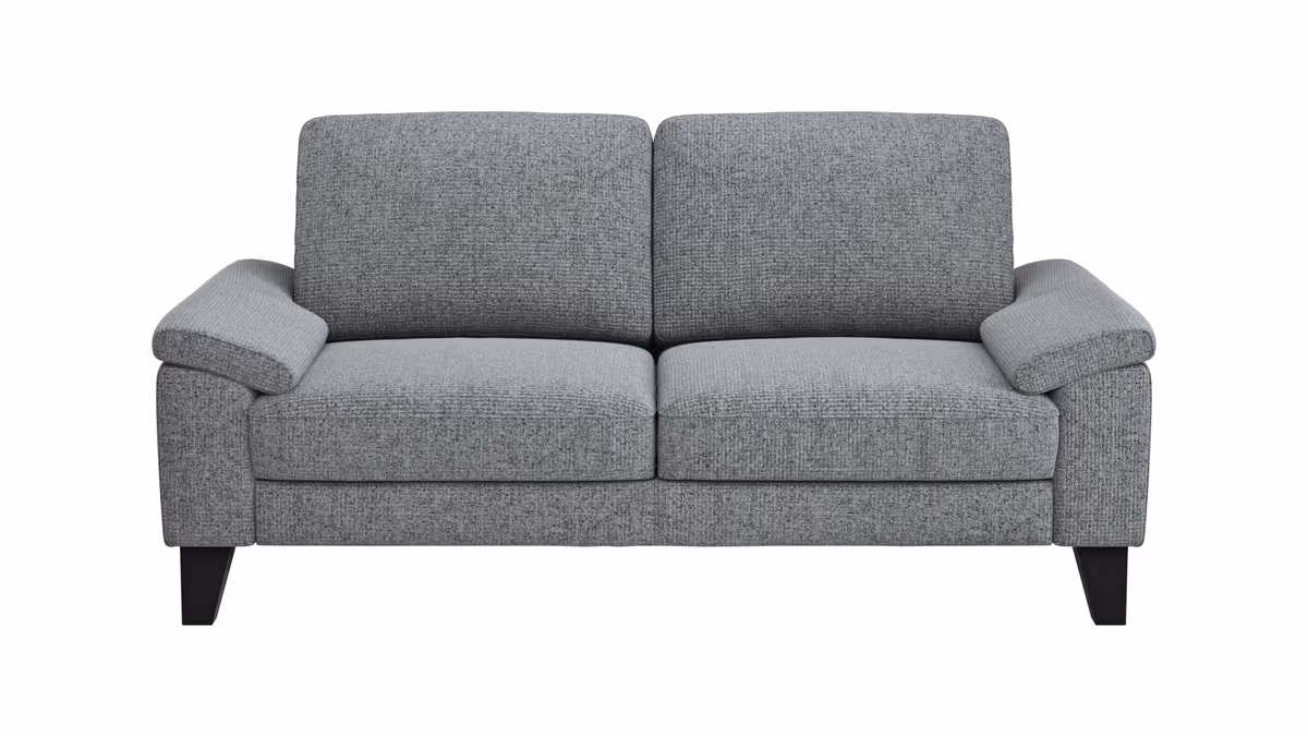 Sofa Oviedo - 2-Sitzer, keine Funktionen, Flachgewebe, Grau