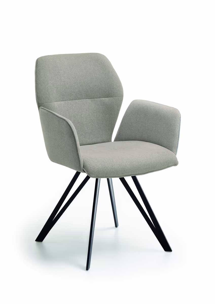 Armlehnstuhl - Stoff, Grau