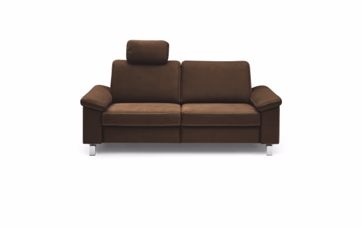 Sofa CALM PLUS - 3-Sitzer, 2x Relaxfunktion, Stoff, Dunkelbraun