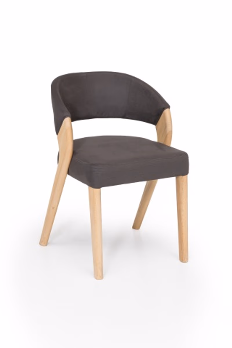 Armlehnstuhl - Stoff, Braun