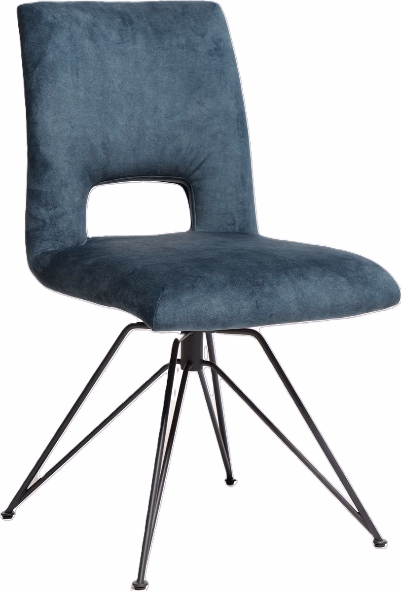 Stuhl - drehbar, Stoff  petrol