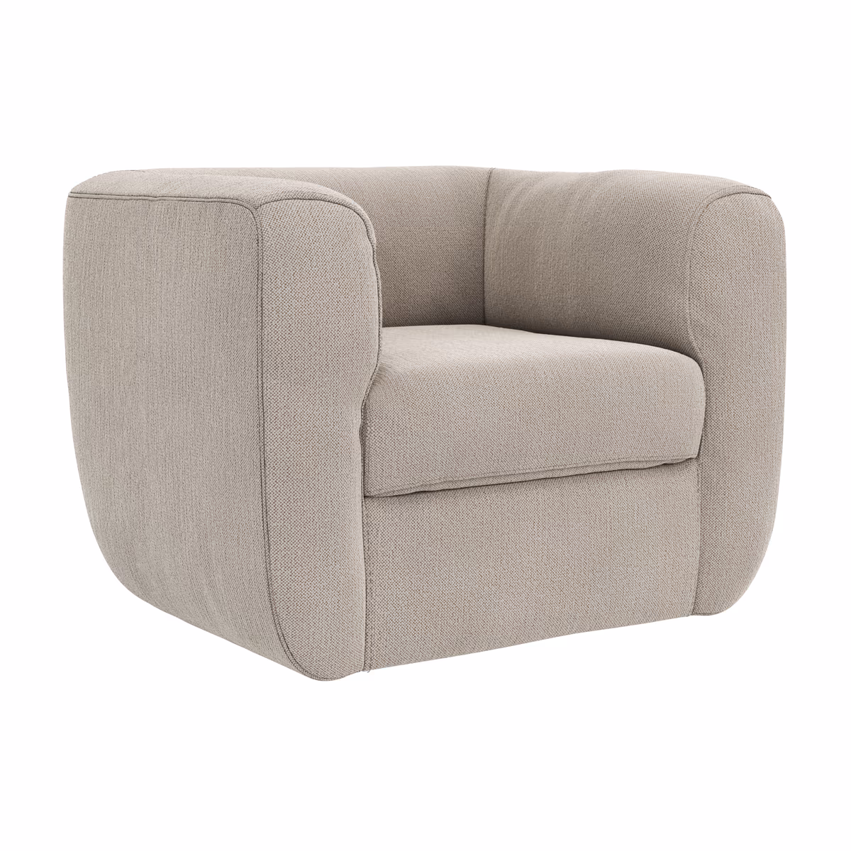 Sessel Stormy - drehbar, Stoff, Creme