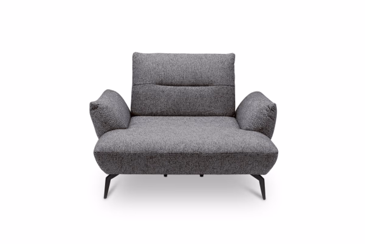 Sessel PAYTON - Loveseat inkl. Rückenneigung, Stoff, Dunkelgrau