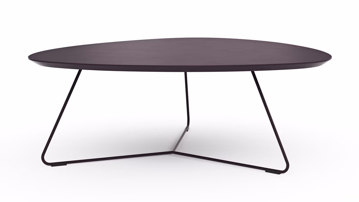 Couchtisch Fano - LBH ca. 87x78x33 cm, Fenix, Aubergine