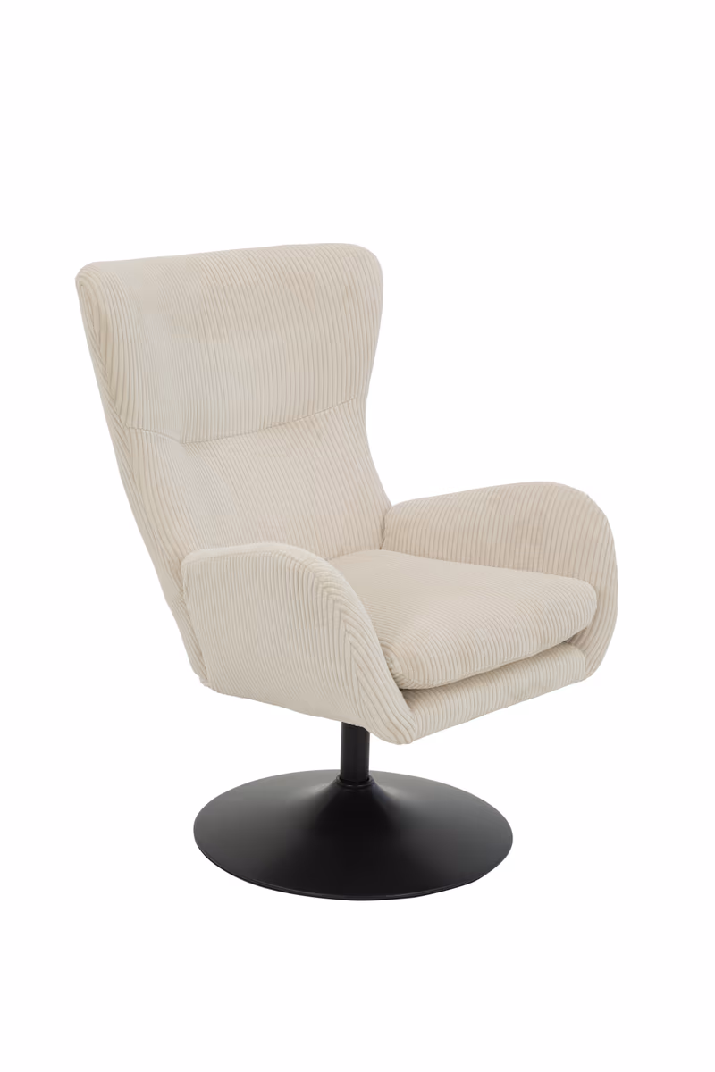 Sessel - drehbar, Stoff, Beige