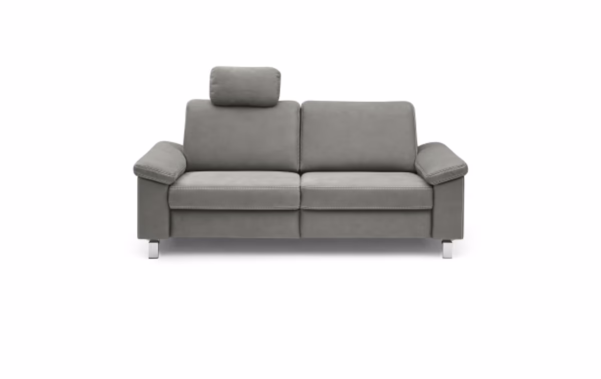 Sofa CALM PLUS - 3-Sitzer, 2x Relaxfunktion, Stoff, Steingrau