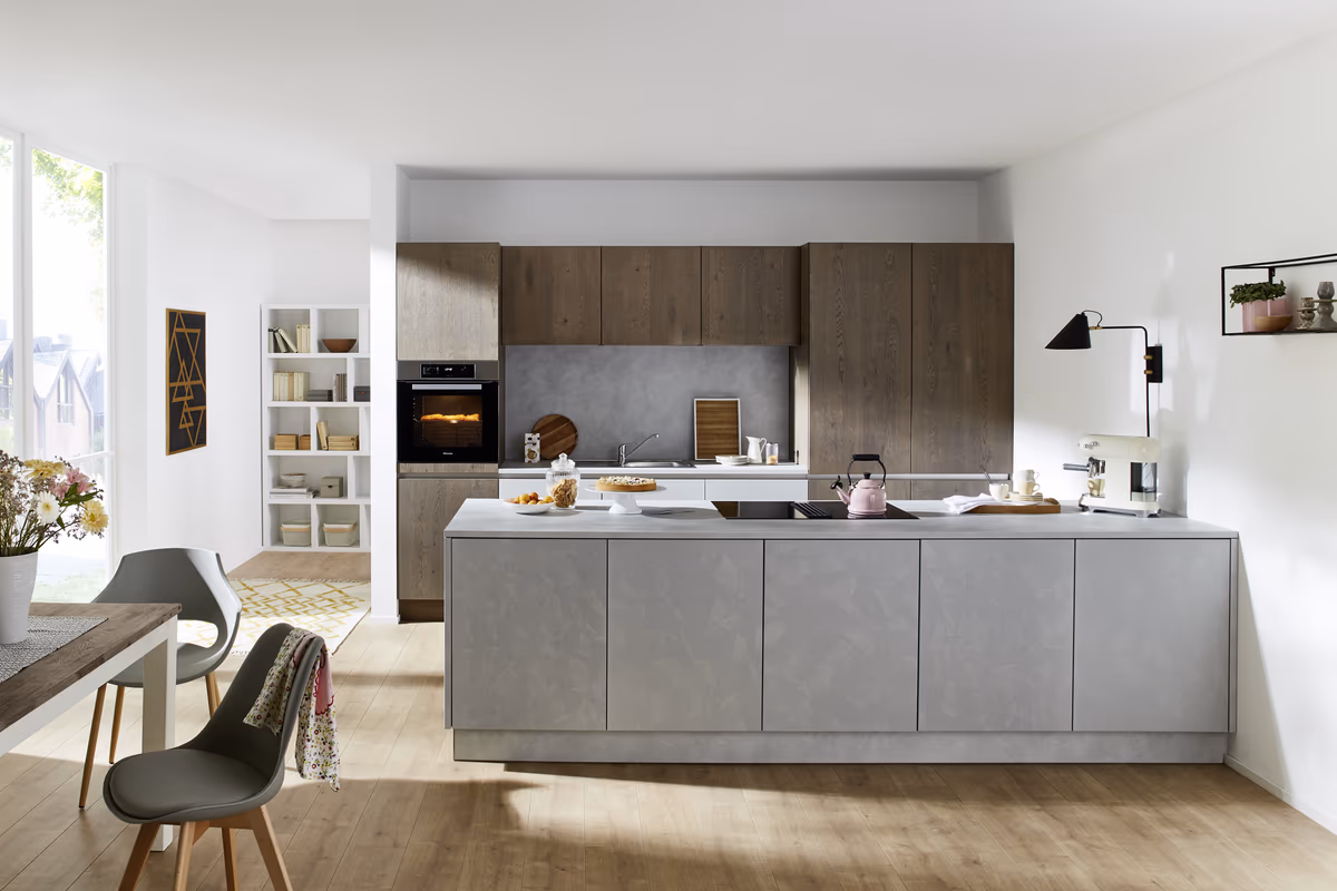 Inselküche 46.210_4_420, Saphirgrau matt