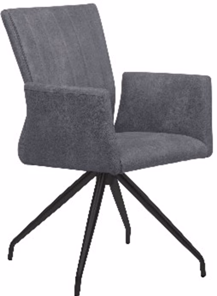 Armlehnstuhl - drehbar, Stoff, dunkelgrau