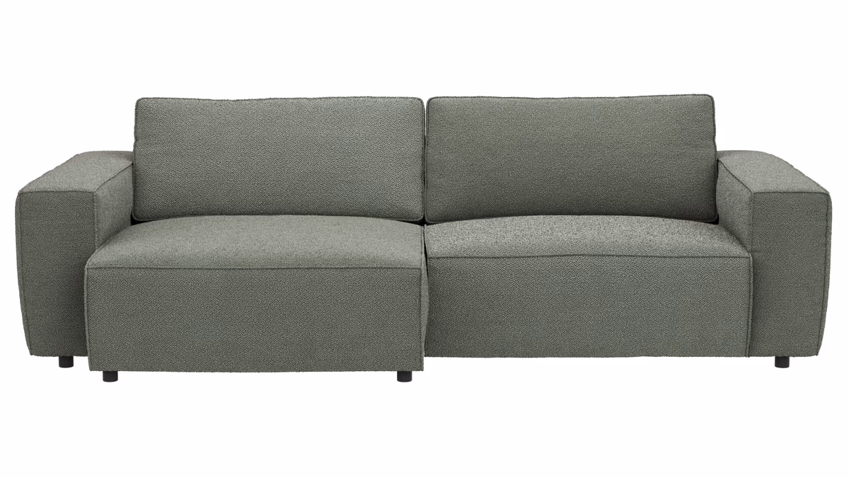 Sofa Lilaia - 1,5-Sitzer XL Tief mit 1,5-Sitzer XL, Stoff, Olivgrün
