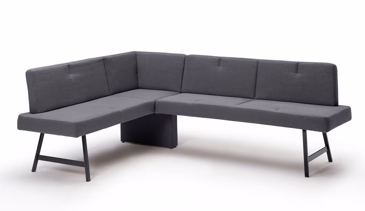 Eckbank - BT ca. 236x167 cm, Stoff, Anthrazit
