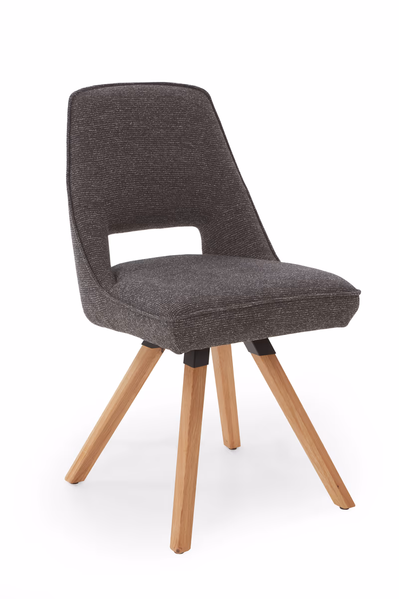 Stuhl - Stoff, Anthrazit, drehbar