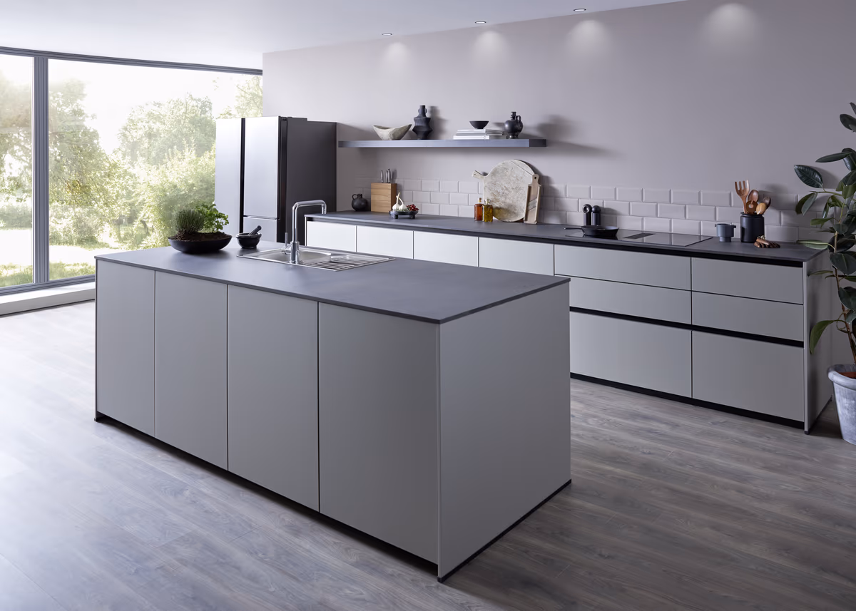 Inselküche 56.210 CO 2 523, Taupe metallic matt