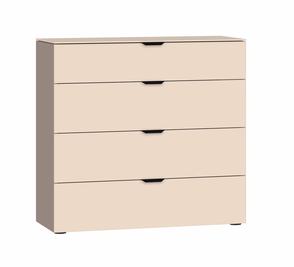 Kommode JOIN IT- Nougat, Glas, Creme