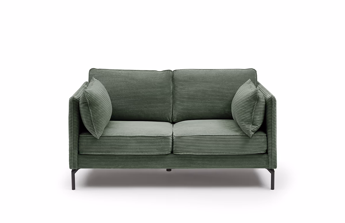 Sofa - 2-Sitzer, Stoff, Grün