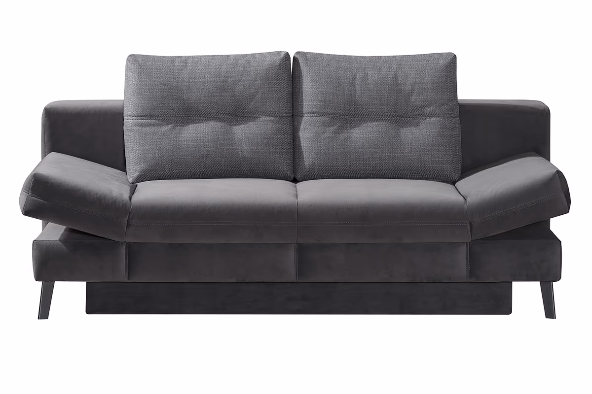  Querschläfer - mit Bettkasten, Stoff, Anthrazit