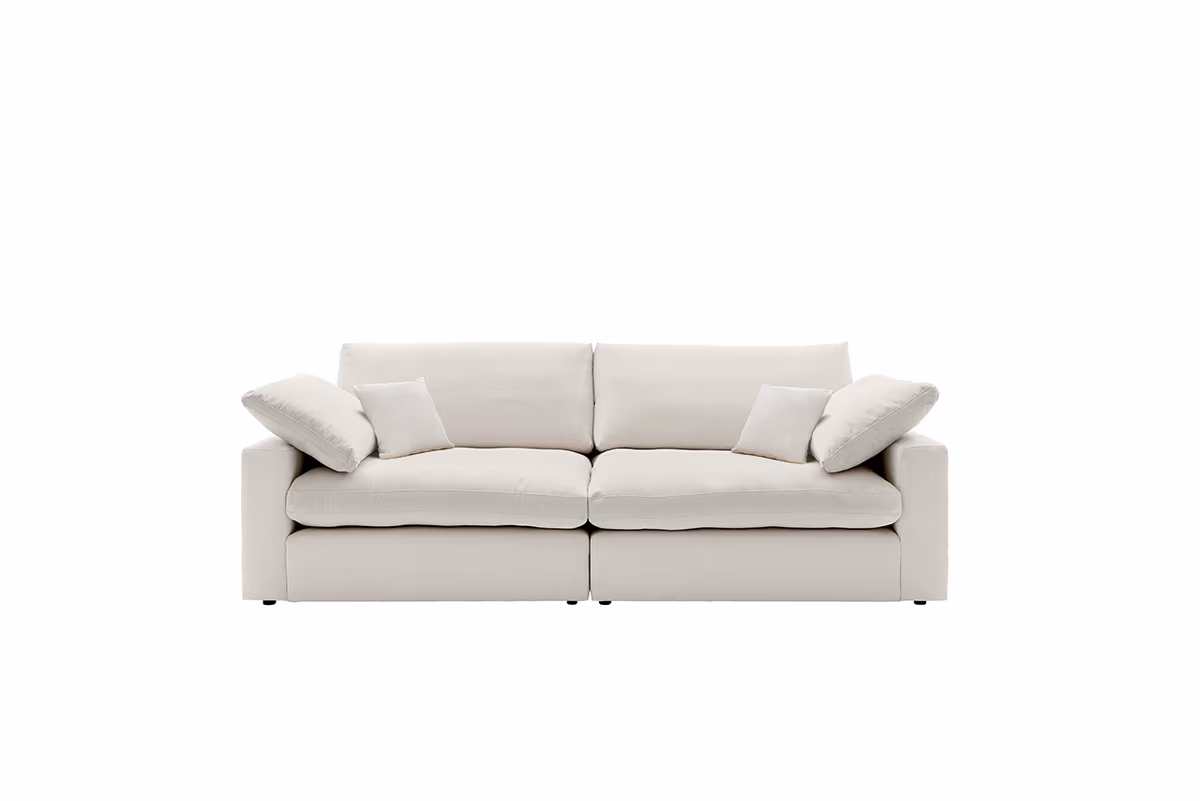 Sofa Palmdale - 3-Sitzer, inkl. Kissen, Stoff, Natur
