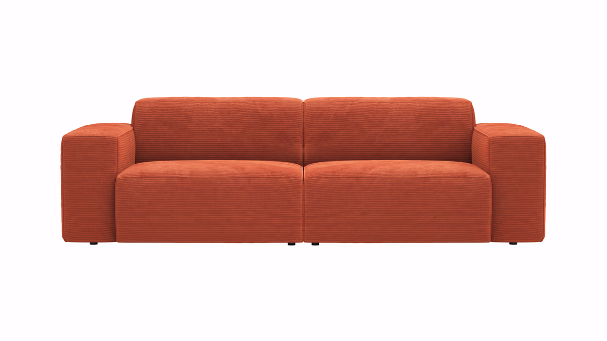 Sofa Elementos - 3-Sitzer XL, Stoff, Campari
