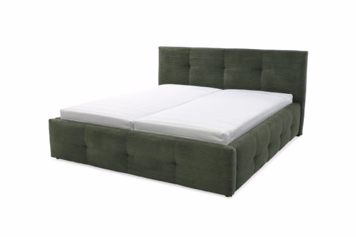 Polsterbett- Liegefläche ca. 180x200 cm, Stoff, Dunkelgrün