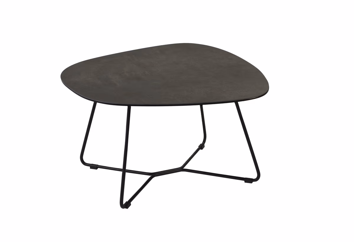 Couchtisch Pizzaro - LBH ca. 70x70x41cm, Keramik, anthrazit