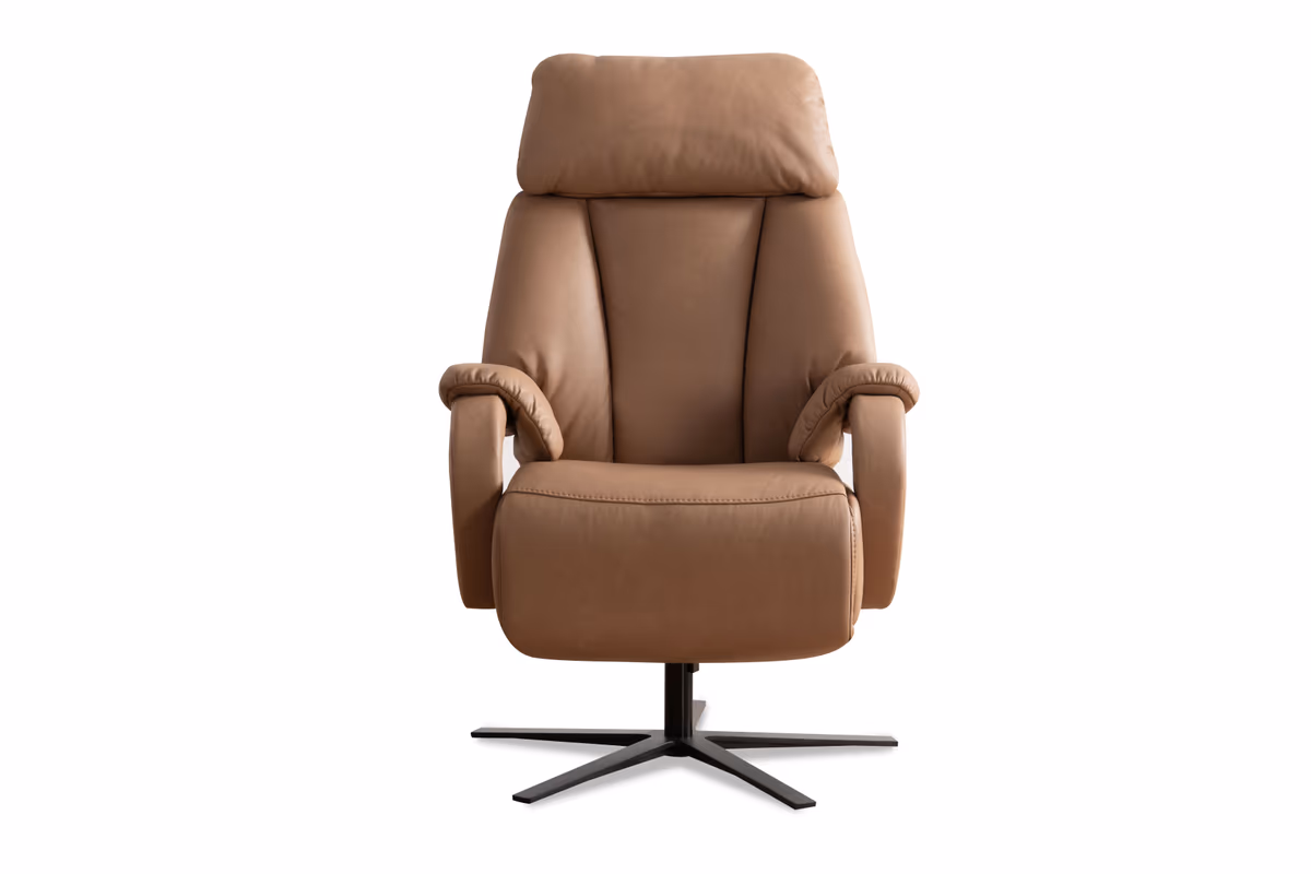 Sessel - Größe L, Relaxfunktion, Leder, Braun