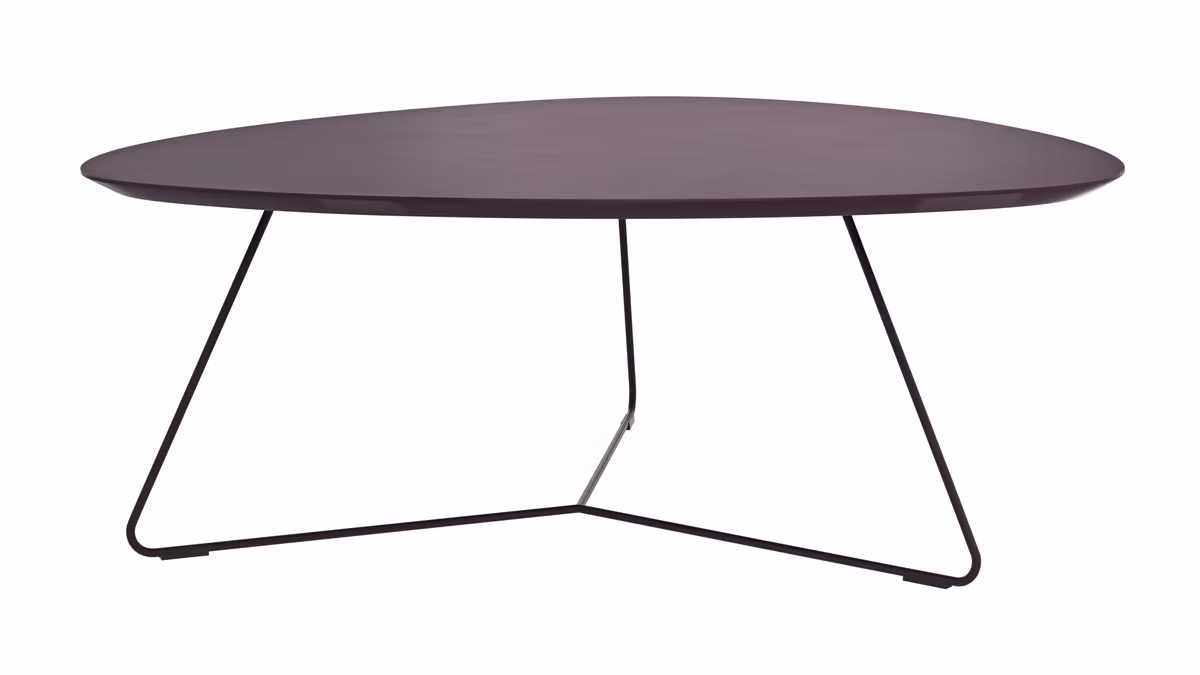 Couchtisch Fano - LBH ca. 96x86x38 cm, Fenix, Aubergine