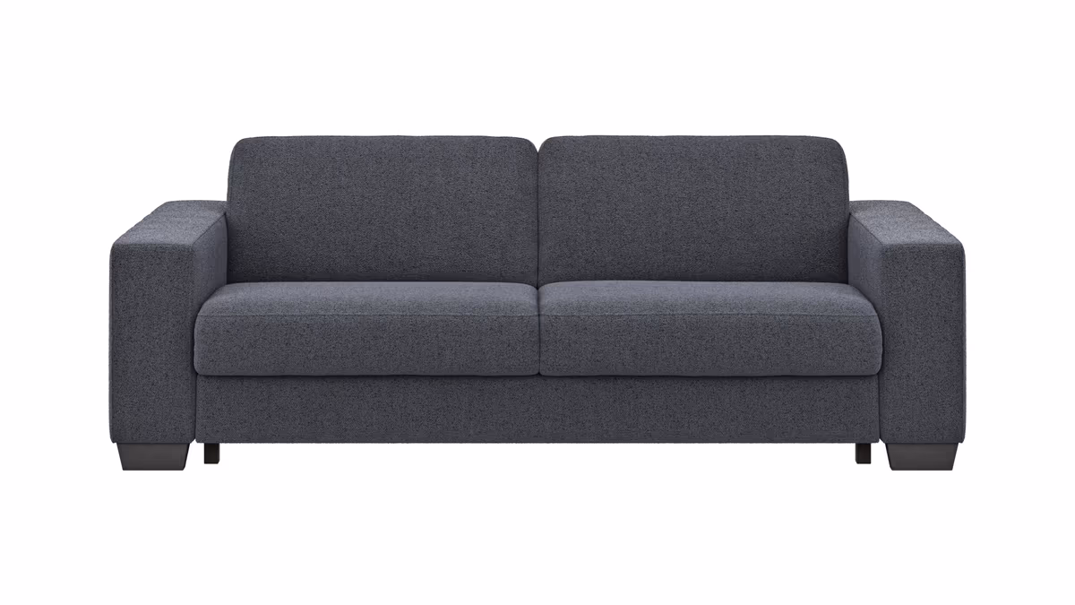 Sofa Nuoro - 3-Sitzer inkl. Schlaffunktion, Stoff, Eisblau
