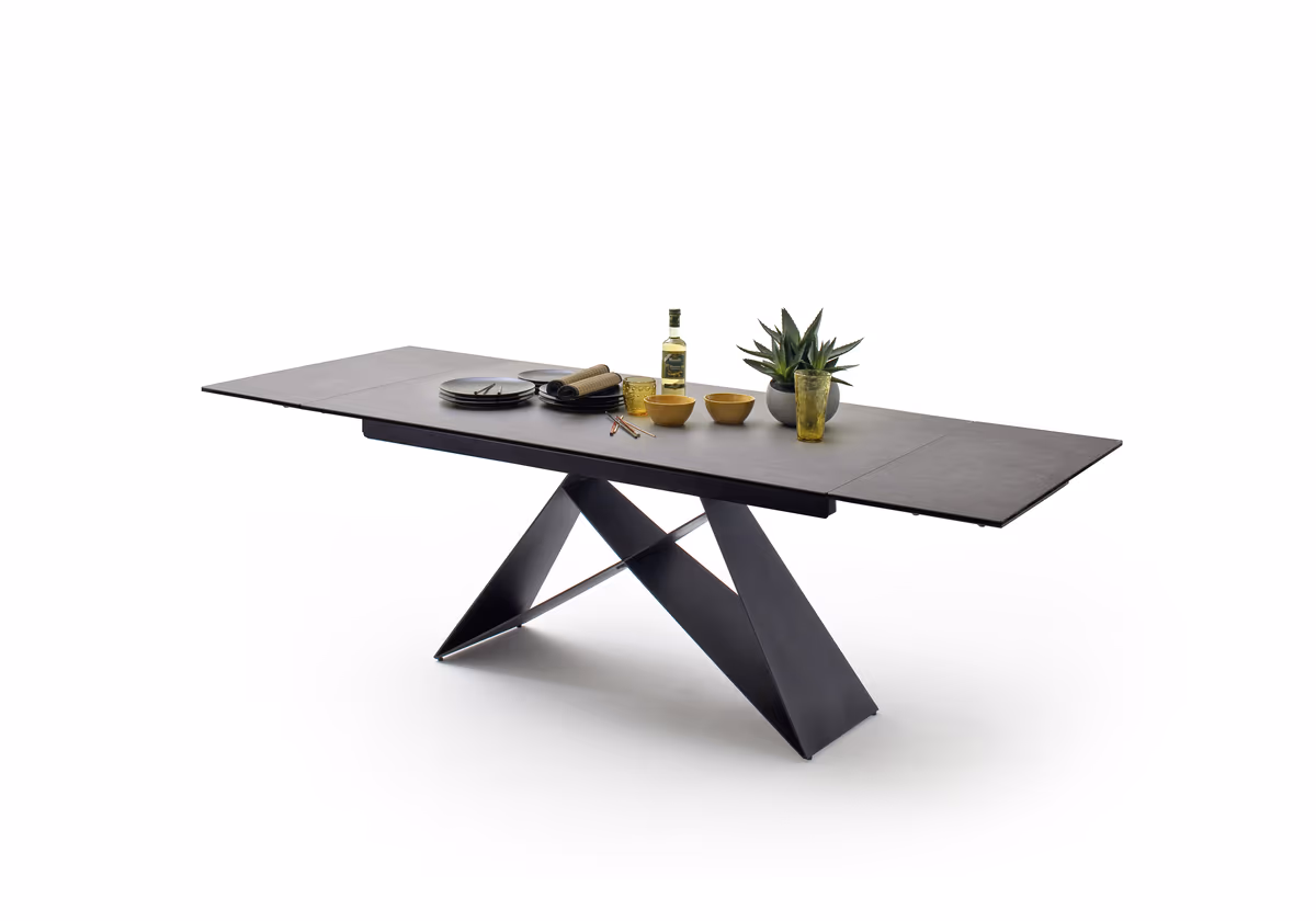 Esstisch - ausziehbar, LB ca. 160x90 cm, Anthrazit