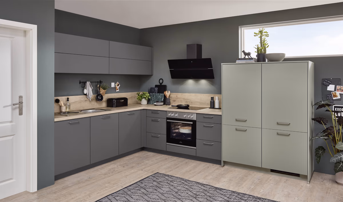 L-Küche 33.170 8 325, Schiefergrau