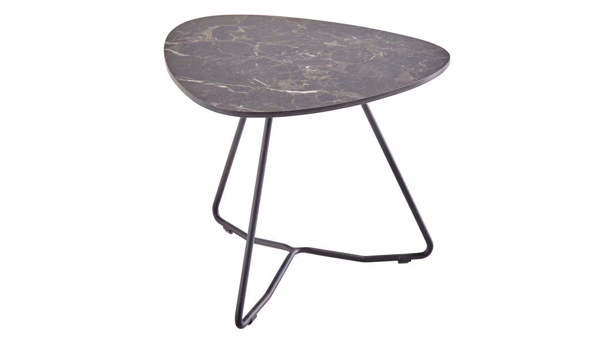 Couchtisch Oliva - LBH ca. 42x40x33 cm, HPL, Anthrazit