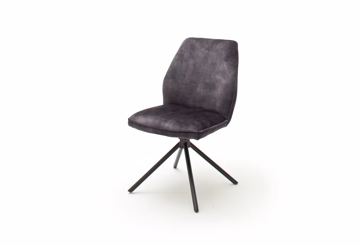 Stuhl - drehbar, Stoff, Anthrazit 