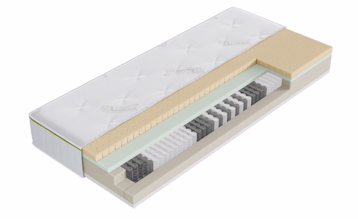 Tonnentaschenfederkernmatratze Natura Alpin Aqua Cool TF1000 - 90x200cm, H2 medium
