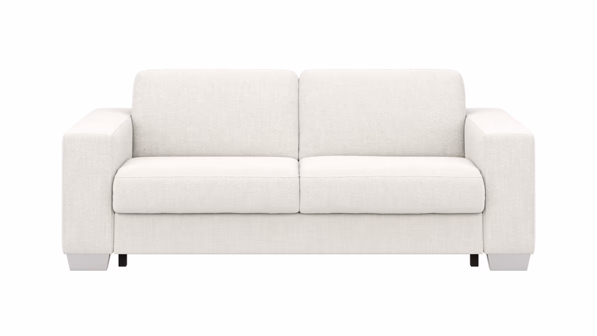 Sofa Nuoro - 2,5-Sitzer inkl. Schlaffunktion, Armlehne breit, Stoff, Natur