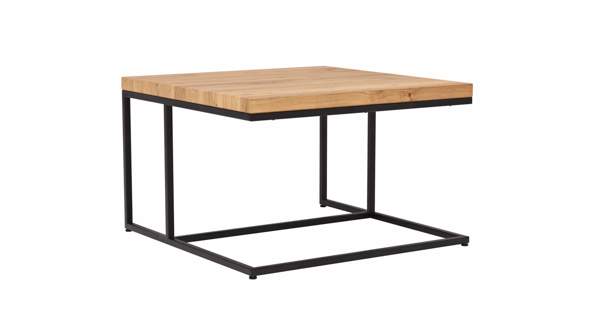 Couchtisch Farmingdale - LBH ca. 75x75x47 cm, Eiche massiv, natur geölt