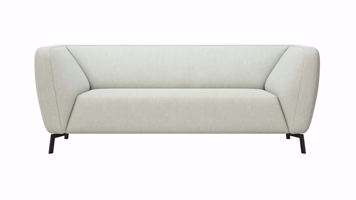 Sofa Morela - 2,5-Sitzer, Stoff, Hellgrau