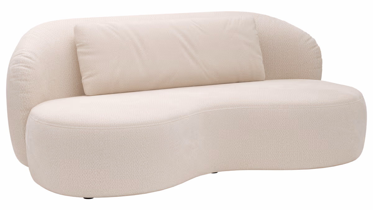 Chaiselongue Karasu - Stoff, Creme