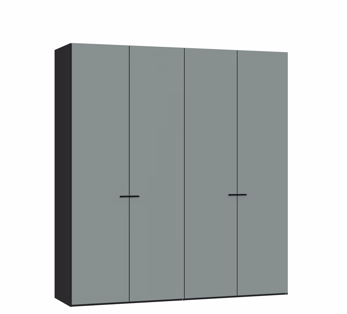 Drehtürenschrank JOIN IT- B ca. 202 cm, Schwarz, Salbei