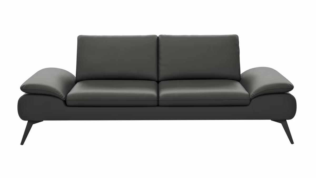 Sofa Collina - 3-Sitzer, Leder, Schlammgrün