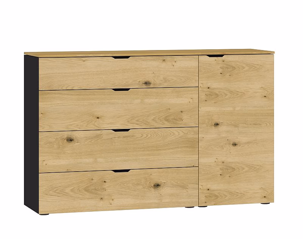 Kommode JOIN IT- Eiche Dekor, Schwarz