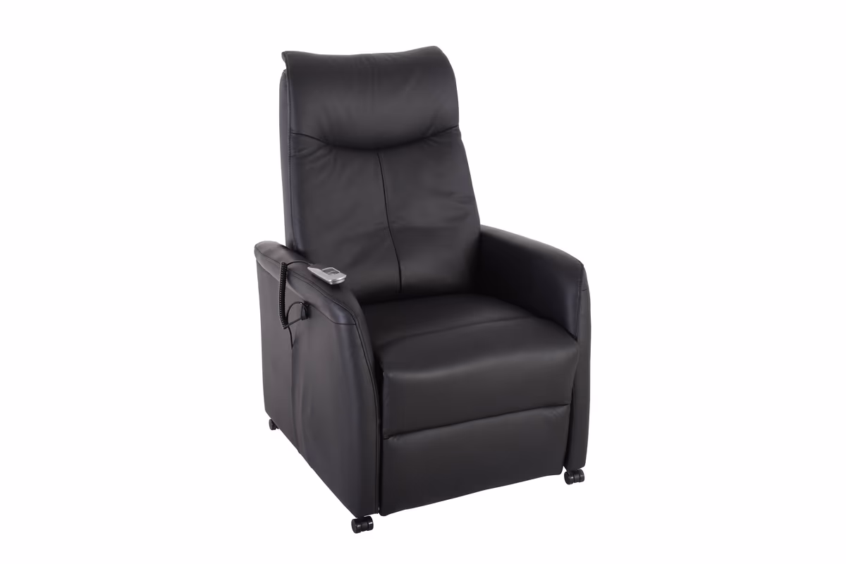 TV-Sessel MITCH - Relaxfunktion, Kunstleder, Schwarz