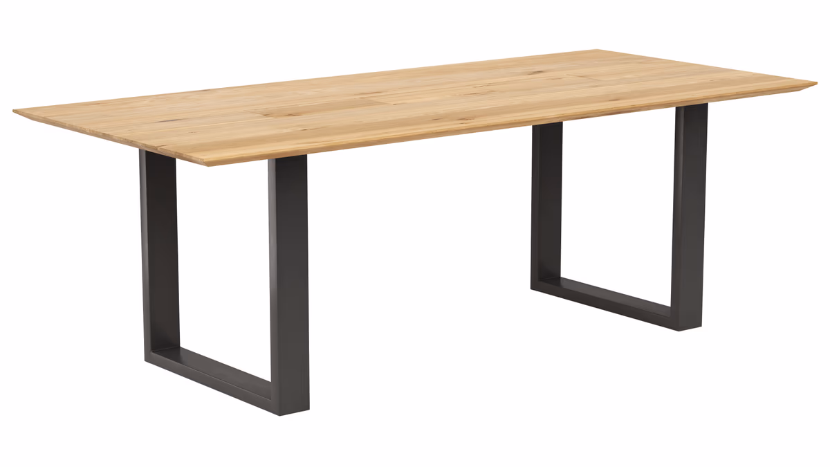 Esstisch Clifton - mit Einsätzen, LB ca. 220x100 cm, Wildeiche massiv, natur geölt