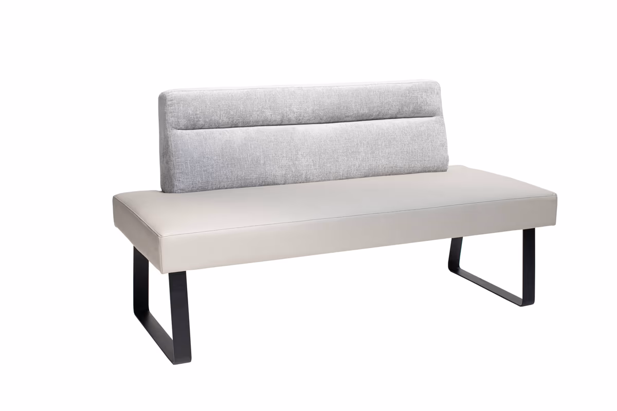 Polsterbank - Breite ca. 180 cm, Stoff, Grau