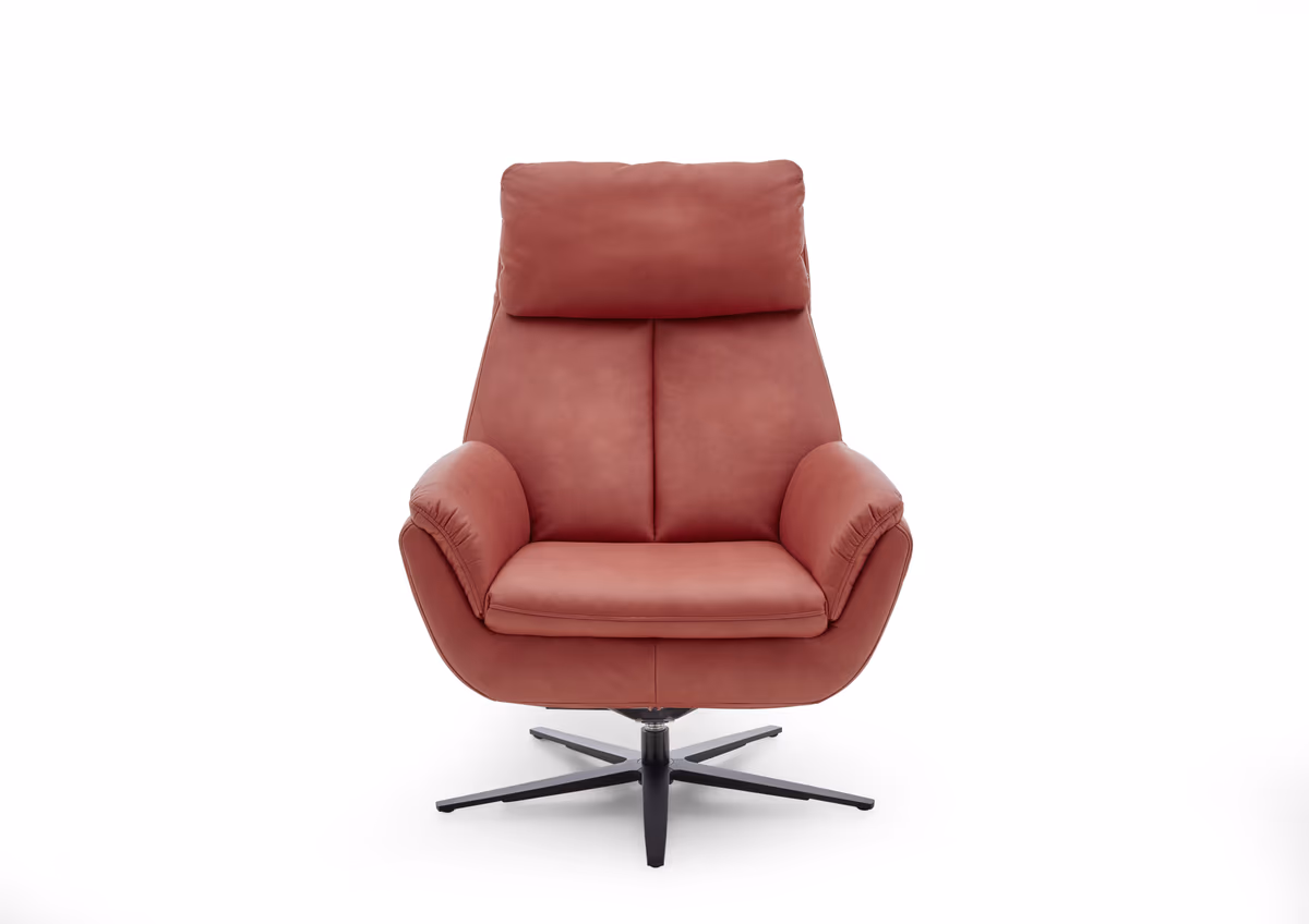 Relaxsessel - 360 Grad drehbar, Stoff, Rot