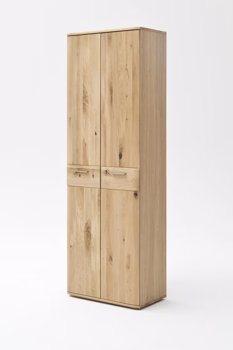 Garderobenschrank - Balkeneiche teilmassiv