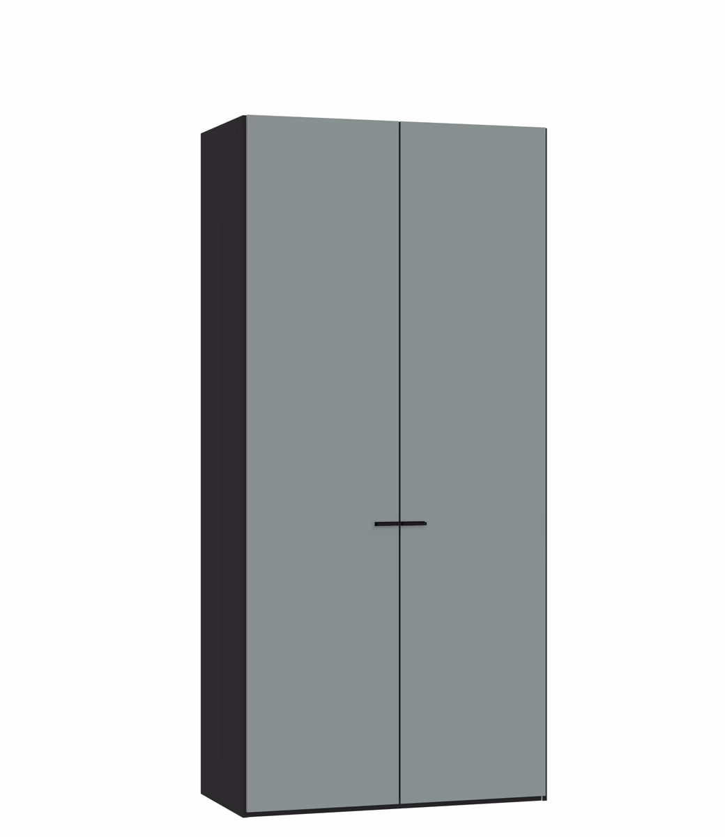 Drehtürenschrank JOIN IT- B ca. 101 cm, Schwarz, Salbei