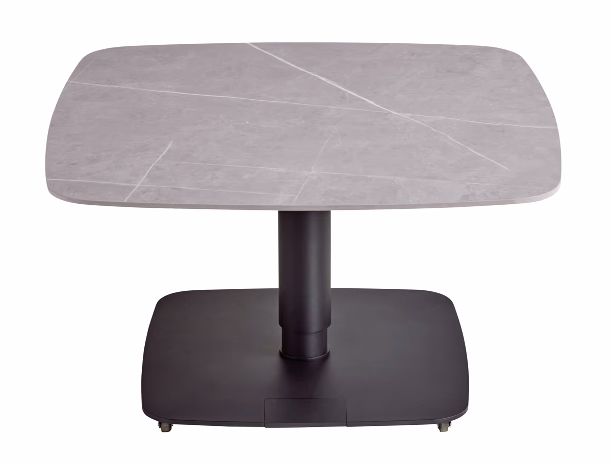 Couchtisch Camas - LBH ca. 75x75x42 cm, Keramik, Dunkelgrau