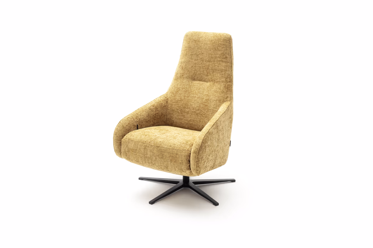 Sessel Noto Relax I - Rückenlehne und Fußteil verstellbar, Stoff, Senf