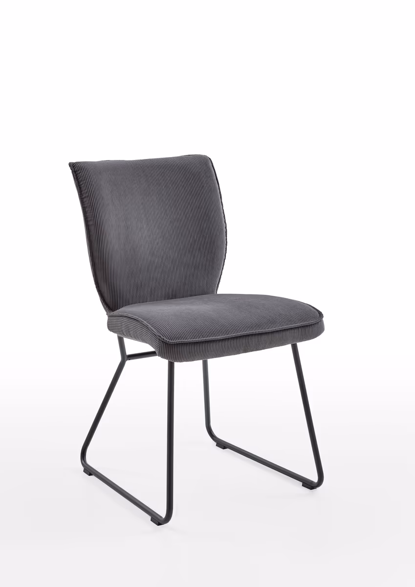 Design-Stuhl - Stoff, Anthrazit
