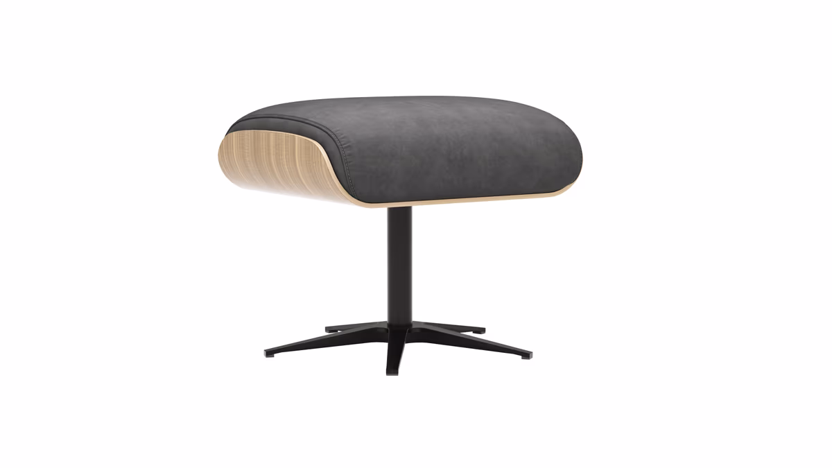 Drehhocker Aberdeen - Größe M, Microfaser, Anthrazit